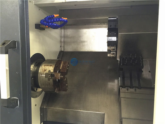 Máquina do torno do Cnc do Cnc SCK46 de Torno com alimentador da barra
