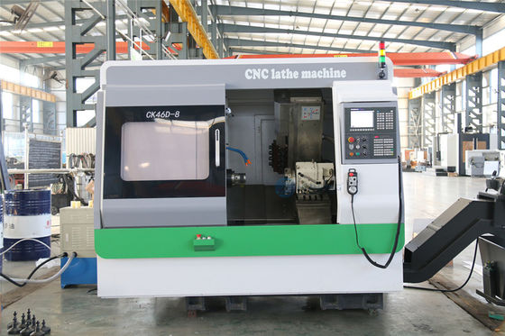 Centro de gerencio da linha central CK46D-8 4 com máquina do torno do CNC da cama de inclinação da linha central da linha central e do C de Y